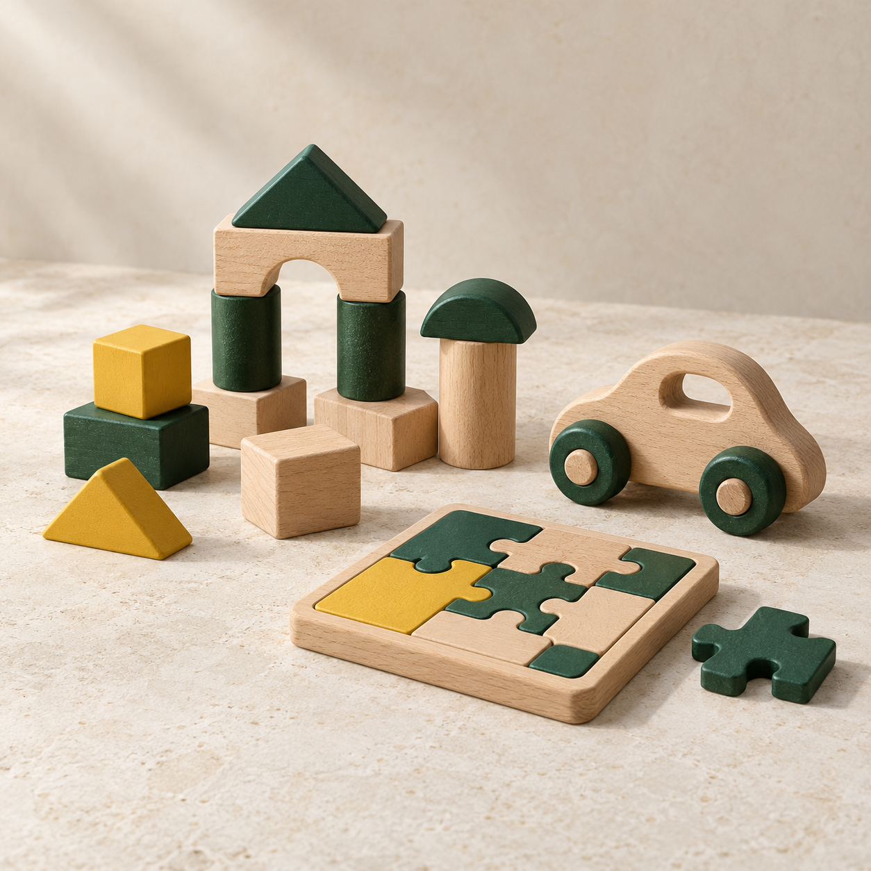 Toys & Games category illustration in Opulence8 green and yellow
